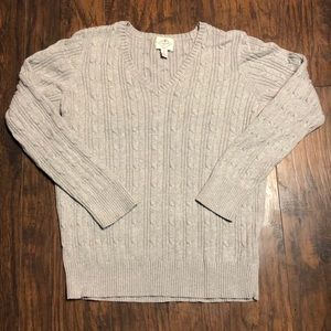 Cute St. John’s Bay Gray Knitted Sweater Size XL